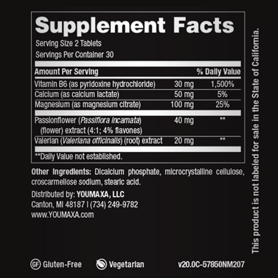 YOUMAXA® Relaxation Formula (Physical and Mental Relaxation Support Supplement)