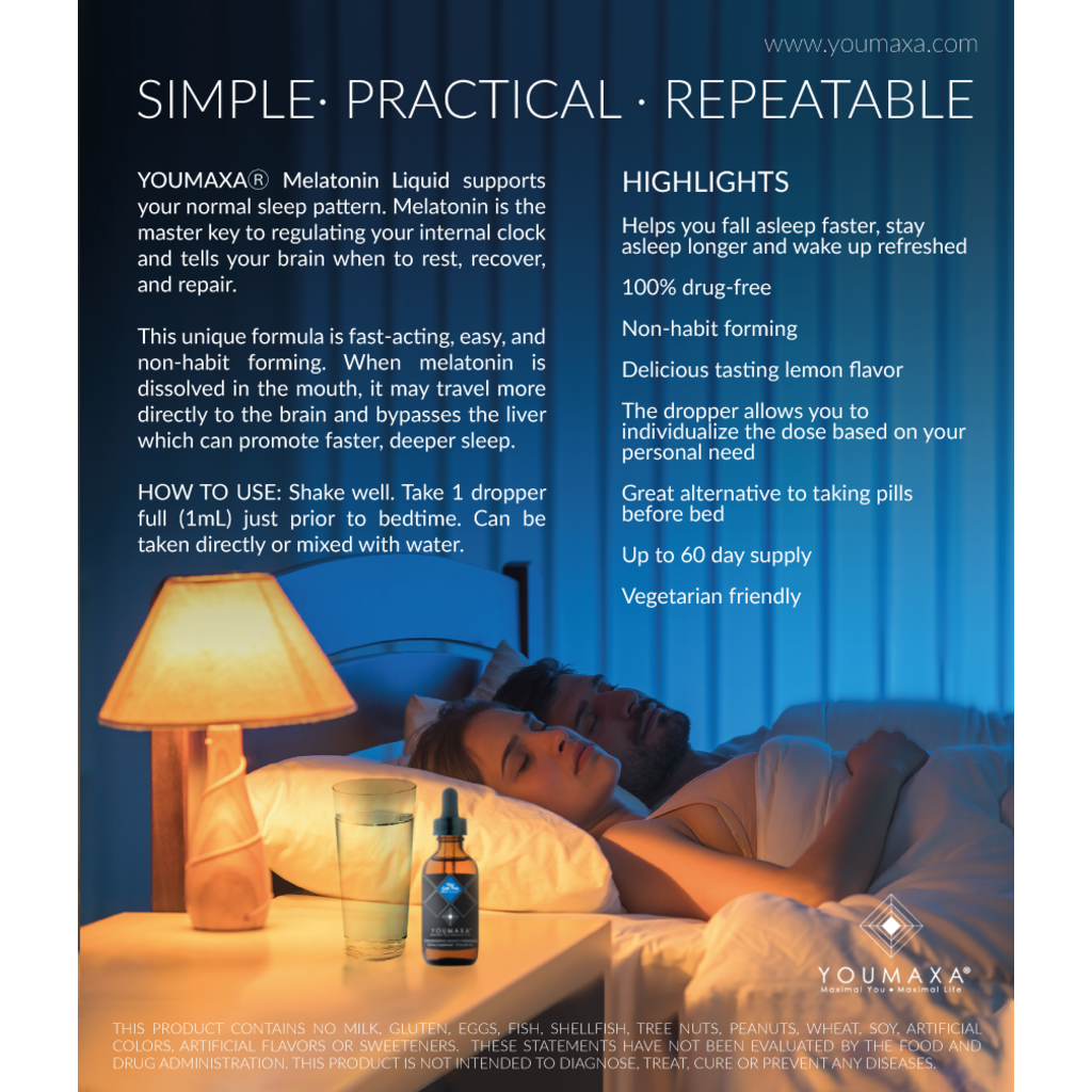 YOUMAXA® Melatonin Liquid (Sleep Support Supplement)